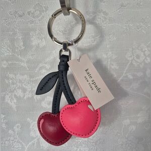 Kate Spade Cherry Keychain - Red and Pink